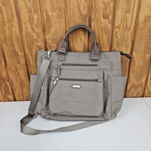 Baggallini 3-in-1 Convertible Bag Backpack Crossbody Handbag Sterling Shimmer